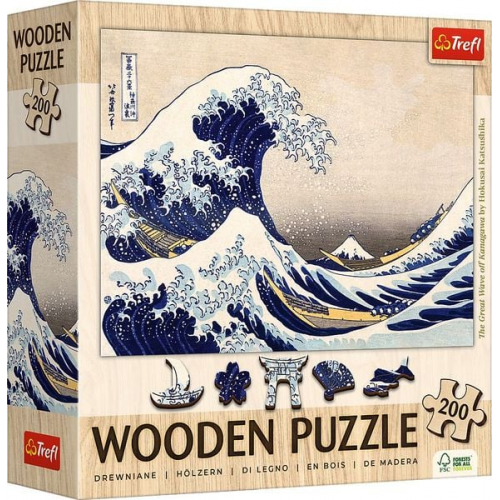 Trefl - Holzpuzzle 200 - Die große Welle