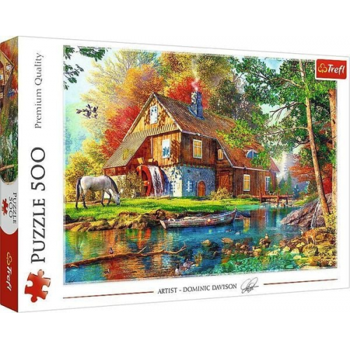 Puzzle 500 Ferienhaus am Fluss