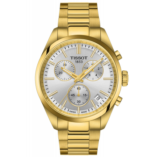 Tissot T150.417.33.031.00 Herrenuhr PR 100 Chronograph Goldfarben