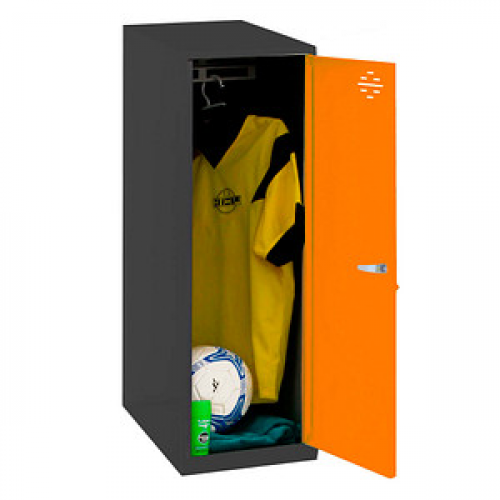 Simonrack Spind SIMONLOCKER DISM SINGLE anthrazit, orange 8425437116575, 1 Schließfach 30,0 x 50,0 x 91,5 cm