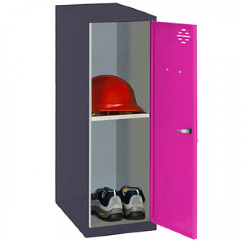 Simonrack Spind SIMONLOCKER DISM SINGLE anthrazit, pink 8425437116773, 1 Schließfach 30,0 x 50,0 x 91,5 cm