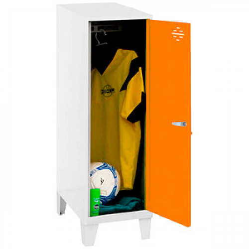 Simonrack Spind SIMONLOCKER DISM SINGLE weiß, orange 8425437120411, 1 Schließfach 30,0 x 50,0 x 101,5 cm