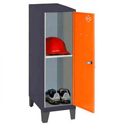 Simonrack Spind SIMONLOCKER DISM anthrazit, orange 8425437122101, 1 Schließfach 40,0 x 50,0 x 101,5 cm