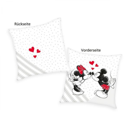 Disneys Mickey & Minnie 5478480003 - Soft Velboa Kissen, 40x40 cm, 100% Polyester