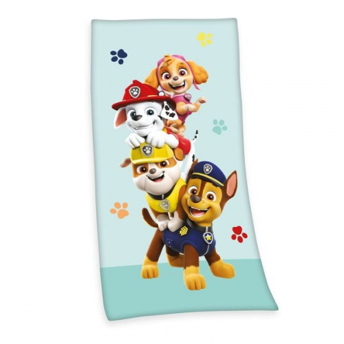 Paw Patrol 6132432516 - Velourstuch , 75x150 cm, 100% Baumwolle