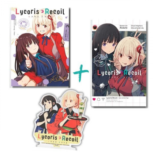 Spider Lily Asaura - Lycoris Recoil Bundle: Manga + Roman + Acrylfigur