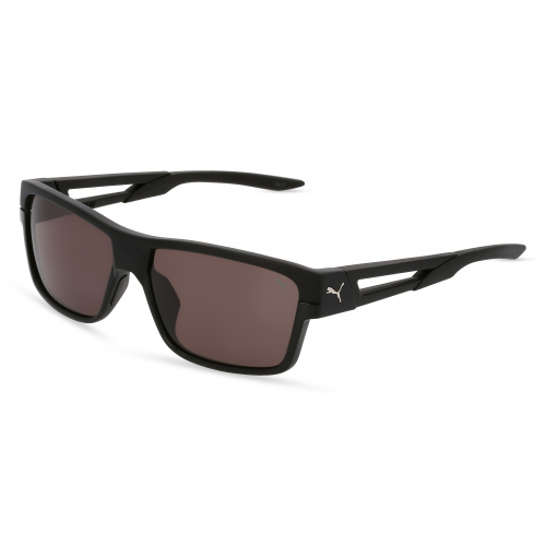 Puma PU0327S Unisex-Sonnenbrille Vollrand Eckig Kunststoff-Gestell, schwarz