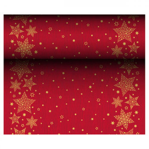 PAPSTAR Tischläufer Christmas Shine 88171 rot 40,0 cm x 24,0 m