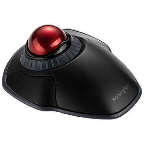 Kensington Orbit mit Scroll-Ring Trackball kabellos rot, schwarz