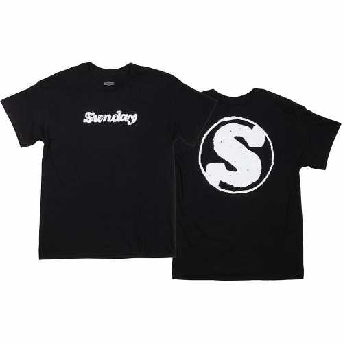 Sunday t-shirt hard print schwarz und weiß l