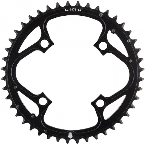 Kettenblatt mtb 44t 104 v4 aluminium 4 mm hart schwarz