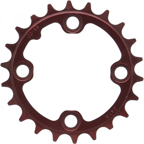 Kettenblatt mtb 22t 64 v3 aluminium 3mm rot