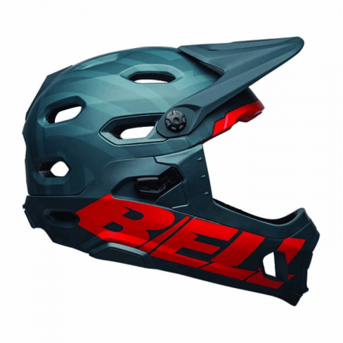 Super dh blau/roter Integralhelm Größe 59/63cm