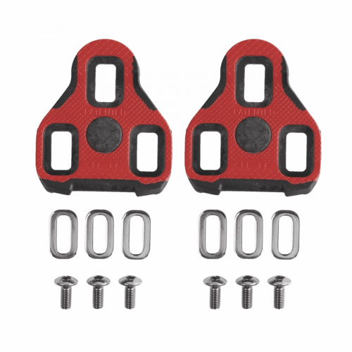 Exustar E-ARC11 Rote 7° Pedalplatten für Straßenradfahren, kompatibel mit LOOK KEO