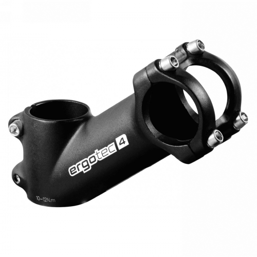 Ergotec High Crab 31.8x110mm Lenkeradapter aus mattem Schwarz-Aluminium