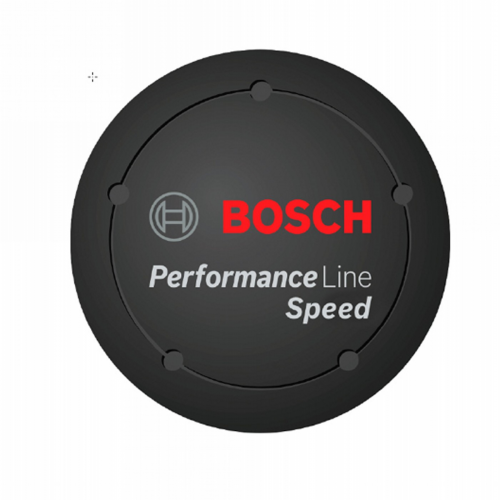 Performance speed schwarze logoabdeckung. mit montierten abdeckungen.