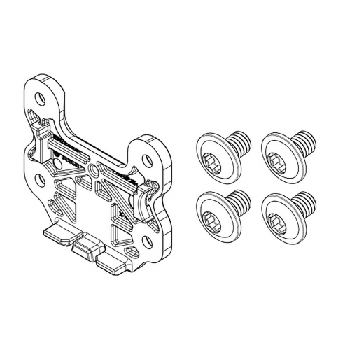 Befestigungsplatten-Bausatz Kompaktrohr horizontal ohne Axial-/Schwenkverriegelung (bbp324y)