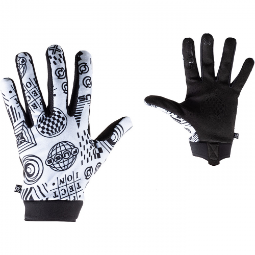 Fuse omega handschuhgröße: m weiß-schwarz