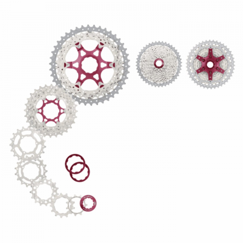 11-fach mtb 11-46 kassette. silberfarbe.