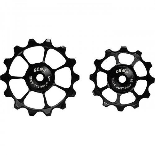 12v riemenscheibenräder edelstahl – schwarz