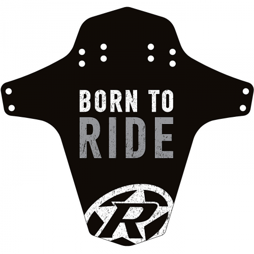 Reverse mudfender born to ride (schwarz/grau)