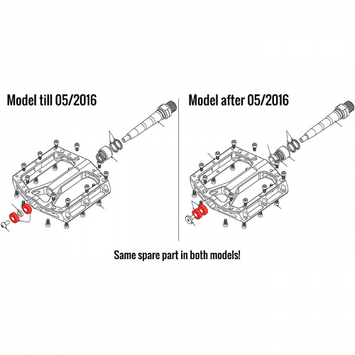 Reverse sealed bearing black one pedal 2 stk