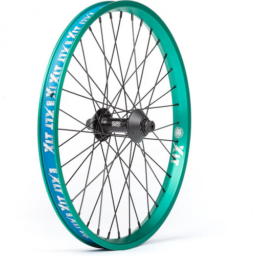 xlt street pro vorderrad teal (schwarze nabe)