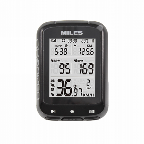 Miles smart gps ble5.0 und ant+ fahrradcomputer, inklusive halterung für vorbau, ladekabel und anleitung