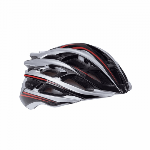 Helm in-mold s-199 grau / schwarz / rot m 52/58