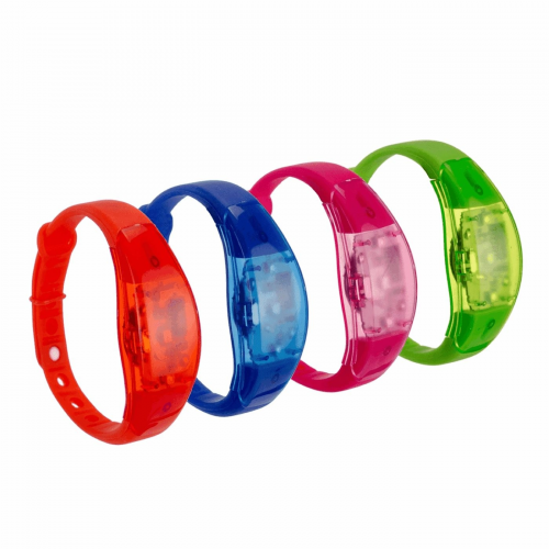 Led-armband aus blauem silikon mit 3 led 1 funktion