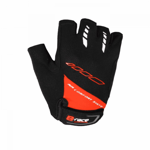 Handschuhe b-race bump gel schwarz / rot mis. 3 grösse l