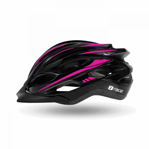 Helm granith in-mold schwarz / fuchsia m 54/58