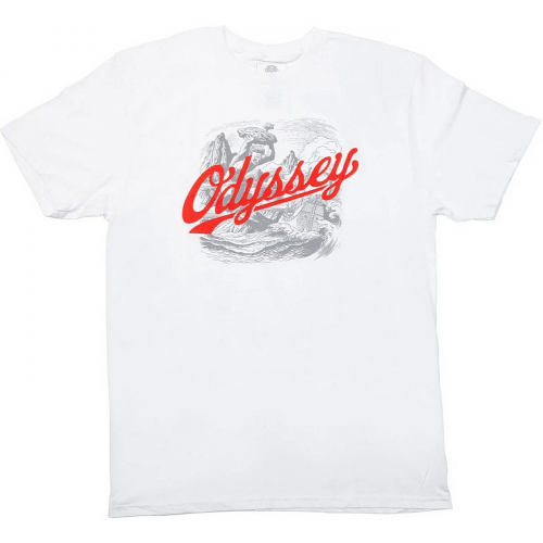 Odyssey t-shirt homer weiß mit grau/rot m