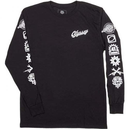 Hemd odsy history long sleeve black w/white ink sml