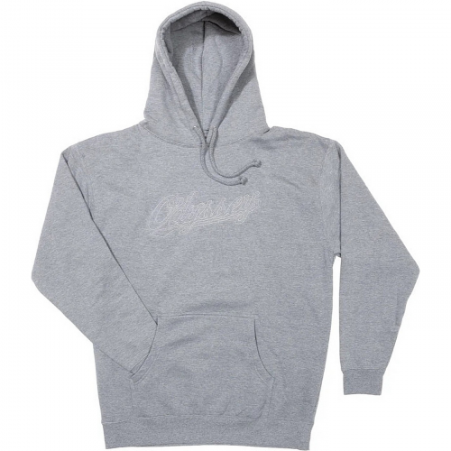 Sweatshirt odsy big stitch pullover hoodie – gunmetal heather w/gray stitch sml