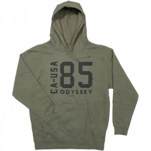 Sweatshirt odsy import pullover hoodie – olive w/black stitch sml