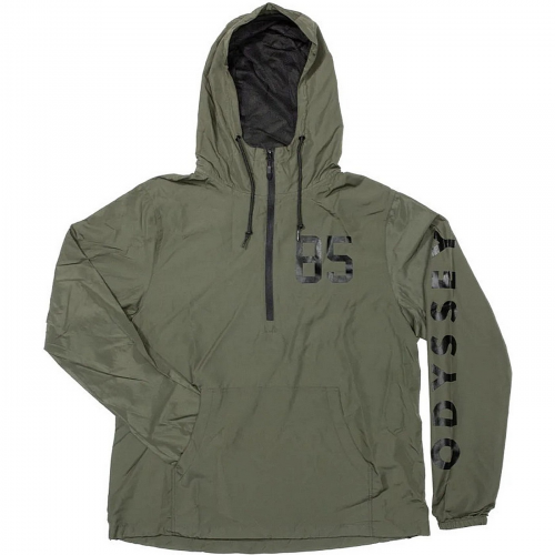 Odyssey windbreaker franchise olive mit schwarz bedrucktem xl