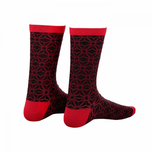 Halbhohe socken asan schwarz/rot – größe: xl