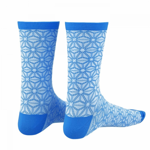 Asan socken weiß/neonblau - größe: s/m (35/42)