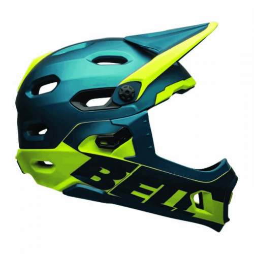 Super dh blau/gelber Integralhelm Größe 55/59cm