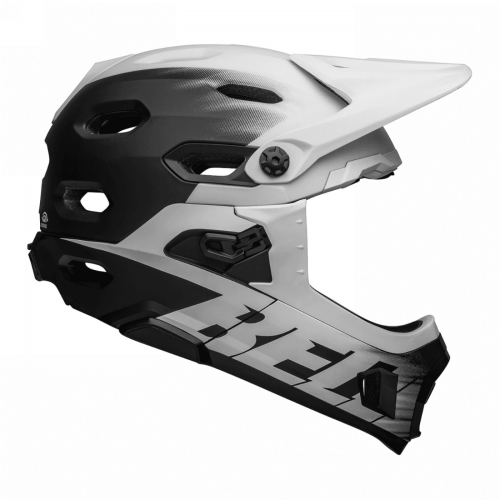 Super dh schwarz/weiß full-face helm größe 55/59cm