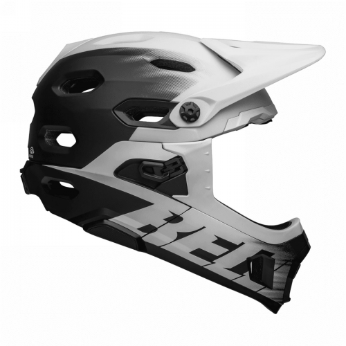 Super dh schwarz/weiß full-face helm größe 58/62cm