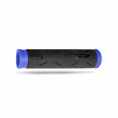 Mtb soft touch 125 mm griffe aus schwarzem/blauem gummi