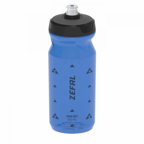 Sense soft water bottle 650ml blau transparent