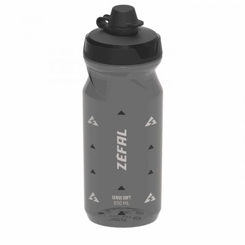 Sense soft water bottle 650ml no-mud black smoke