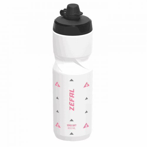 Sense soft water bottle 800ml no-mud rosa/weiss