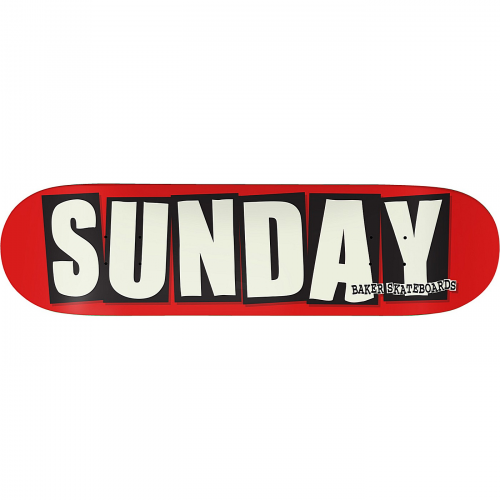 Sunday/baker skatedeck 8 25" x 31 875"