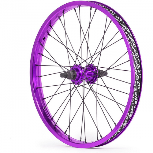 Everest kassetten-hinterrad 20" double st. w. 14 mm männliche achse sb 9t rsd 36h inkl. felgenband purp