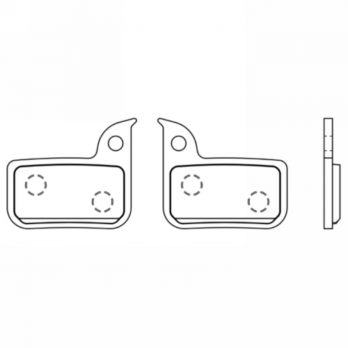 Paar e-Bike rot 22/cx1/level Pads