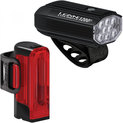 Lite drive 1200+ / strip drive pro 400+ lite drive 1200+ vorderseite + strip drive pro satin black / schwarz